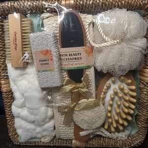 Self Care Exfoliating Bath Set with headband, PuBath Beauty Accessories Gift Set